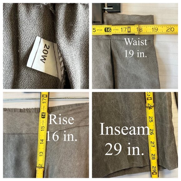 Special Thyme Ltd Womens 2-Piece Set 22W Gray Buttoned Blouse & Pants Rayon Blen - Picture 12 of 16